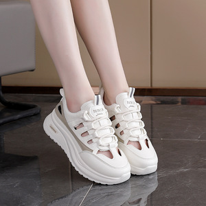 Baskets polyvalentes d'été pour étudiantes, respirantes, en toile blanche, style marche, pour la course décontractée, maille tendance - Product Image 5