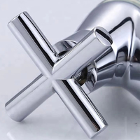 Robinet de lavabo moderne en alliage de zinc chromé à eau froide, monocommande, à poser sur le plan, avec cartouche en laiton, pour villas et hôtels