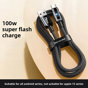 100 wát trong suốt siêu nhanh sạc Type-C Cáp dữ liệu 480 Mbps dữ liệu Sync Led kết nối ánh sáng USB C cáp cho máy tính bảng <span class=keywords><strong>Android</strong></span> - Product Image 5