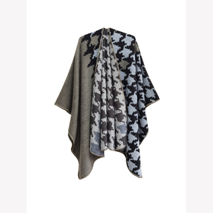 <span class=keywords><strong>Cardigan</strong></span> Poncho da Donna Urban Coco con Design <span class=keywords><strong>Pied</strong></span>-<span class=keywords><strong>de</strong></span>-<span class=keywords><strong>Poule</strong></span> e Blocchi di Colore, Aperto sul Davanti, Stile Sciarpa/Cappa - Qualità all'Ingrosso - Product Image 5