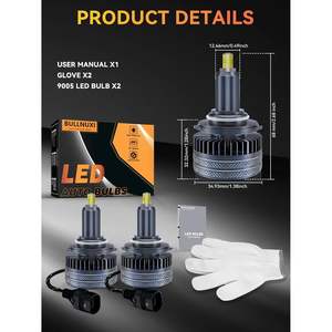 BULLNUXI 9005 HB3 Lampadine LED per fendinebbia 80W 6000K 25000lm 12V universali, confezione da 2 - Product Image 4