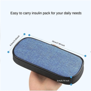 Estuche Refrigerador para Insulina, <span class=keywords><strong>Bolsa</strong></span> de Viaje para Diabéticos <span class=keywords><strong>con</strong></span> Paquete de Hielo Médico, Paquete de <span class=keywords><strong>Gel</strong></span> <span class=keywords><strong>Refrigerante</strong></span> Reutilizable, Organizador Portátil para Viajes <span class=keywords><strong>con</strong></span> Insulina - Product Image 2