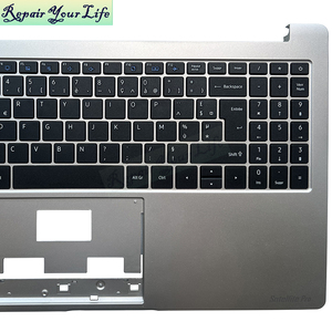 แป้นพิมพ์แล็ปท็อปสีดำฝรั่งเศสฝรั่งเศสสำหรับโตชิบา Dynabook sateuite Pro C50-J DOK-V6505H KN16R-156 NB-17-6505H-10-B0 plamrest เงิน - Product Image 3