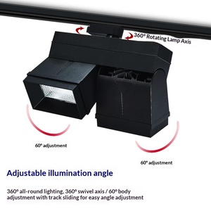 Projecteur <span class=keywords><strong>sur</strong></span> <span class=keywords><strong>rail</strong></span> en aluminium robuste, conçu pour les grandes usines, projecteurs haute puissance pour centres commerciaux et magasins, éclairage d'appoint 98 CRI, éclairage dédié - Product Image 2