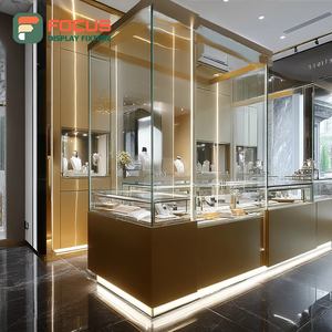 Mostrador de Exhibición de Joyería Minimalista para Centro Comercial, Mostrador de Metal para Centro Comercial, Vitrina para Joyería - Product Image 6