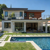 Edificio Prefabricado Personalizado de Acero Pesado, Estructura de Acero Ligero Soldada, Mansión Moderna de Lujo, Villa Prefabricada