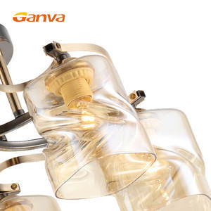 Lámpara de techo redonda de hierro para decoración interior, luz colgante de alto lúmenes para habitación de Hotel, 3 luces - Product Image 6