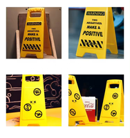 Panneau de signalisation personnalisé de style mini, nouveau modèle, pour table, avec impression personnalisée, signalisation de prudence sol mouillé