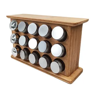 High Quality Durable Wooden Especiero Spice Rack Organizer Porta Condimentos Estante De Cocina Bamboo Spice Rack For Kitchen