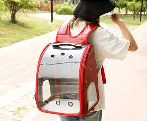 बड़े पहियों पर बिल्ली बैग वाहक पालतू यात्रा रोलिंग बैग 10kg मध्यम कुत्ते वाहक पारदर्शी एयरलाइन को मंजूरी दी - Product Image 4