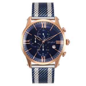 Montre de luxe pour hommes, 45MM, en acier inoxydable, mouvement à Quartz japonais, étanche 3ATM, bracelet de 24MM, montre-bracelet décontractée pour affaires - Product Image 1