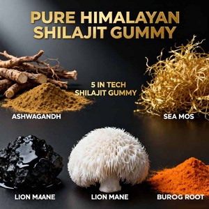 Gomitas de Shilajit Orgánico de Fábrica, Gomitas de Hongo Melena de León, Mayor Resistencia y Energía, Energiza tu Mente y Cuerpo - Product Image 4