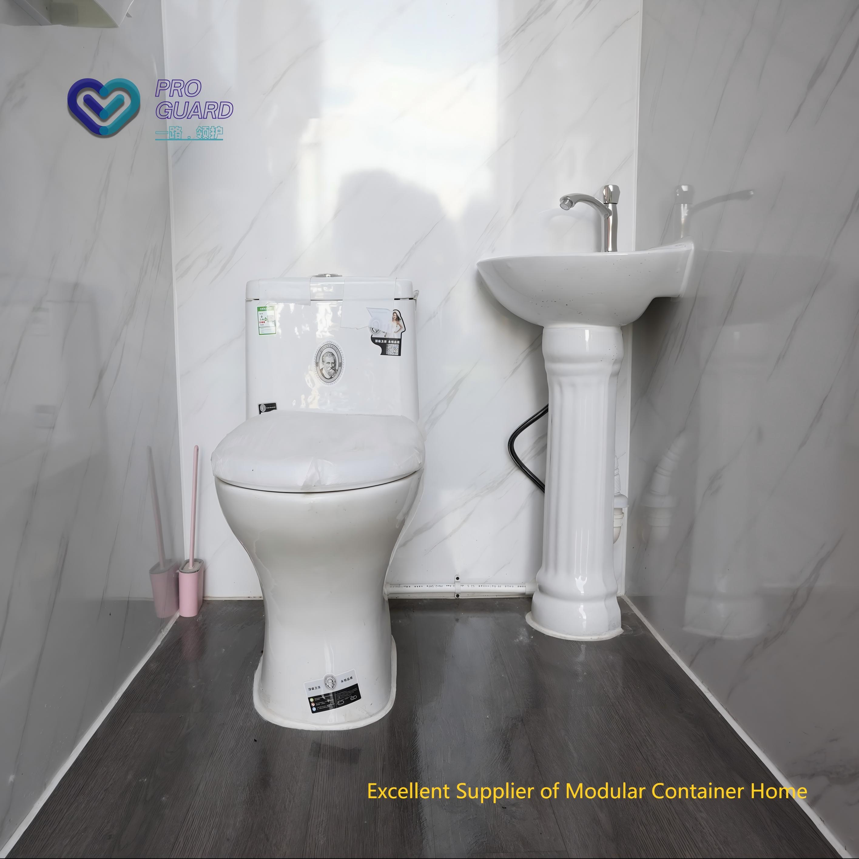 Custom 10-Foot Mobile Outdoor Portable Public Toilet Prefabricated Quick-Assembling Modern Design Durable Easy Installation 4