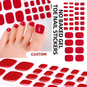 สติ๊กเกอร์ติดเล็บเท้าเจลแบบไม่ต้องอบ  ผลิตภัณฑ์ใหม่  สำหรับตกแต่งเล็บเท้า  ไม่ต้องใช้แสงยูวี - Product Image 5