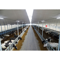 Abri pour bétail rural robuste et de grande capacité