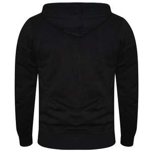 Mens <b>Black</b> <b>Zip</b> Up <b>Hoodie</b> with Blue Piping Full Sleeve Cotton Fleece Jacket Casual Streetwear OEM ODM Wholesale - Product Image 2