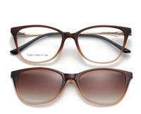 Montures de lunettes œil-de-chat pour femmes avec verres solaires amovibles