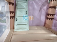 Enfants lune gonflable Moonwalk joyeux noël videur château gonflable sautant nouveau Design populaire rebond maison location de fête