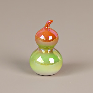 Ornement en céramique créatif multicolore en forme de petite gourde avec motif animal pour la cérémonie du thé, idéal pour la vente en gros - Product Image 4