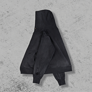 Sweat à capuche oversize pour homme avec logo personnalisé, style délavé, avec fermeture éclair, sweat à capuche délavé à l'acide pour homme - Product Image 4