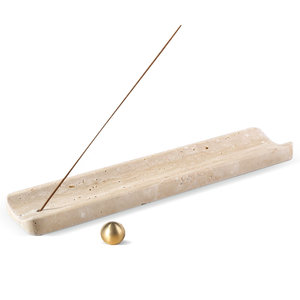 Porta Incenso in Marmo Naturale Multicolore su Misura, Lucidatura Fine per Esposizione in Galleria, Arredamento Casa, Decorazioni Artigianali - Product Image 2