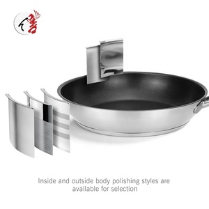 Sartén de acero inoxidable personalizada, utensilios de cocina de inducción, sartén antiadherente - Product Image 5