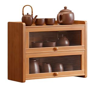 Support de tasses de table, étagère de rangement, ensemble de thé pour table à manger, tasse à café, tasse à eau, tasse à thé, support anti-poussière pour tasses de salon - Product Image 5