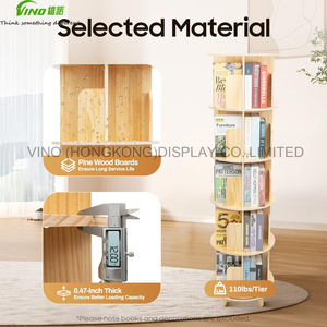 Estantería giratoria de 5 niveles de alta resistencia, estantería de pie de doble cara, estante de almacenamiento, organizador de estantería multifuncional - Product Image 4