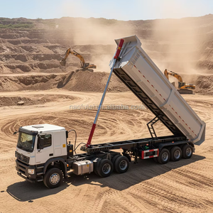 Semi-remorque benne arrière de type U à 3 essieux pour <span class=keywords><strong>le</strong></span> transport de sable, de minerai, de boue et de matériaux de construction - Product Image 4