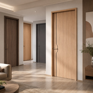 Puertas Interiores Minimalistas de Madera Maciza con Aislamiento Acústico, Apertura Manual, Superficie Acabada para Dormitorios y Apartamentos - Product Image 3