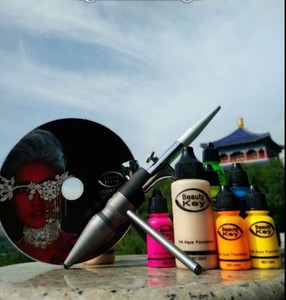 Pistola <span class=keywords><strong>de</strong></span> aerógrafo para maquillaje, aerógrafo profesional cosmético, base <span class=keywords><strong>de</strong></span> tinta <span class=keywords><strong>de</strong></span> colores - Product Image 5