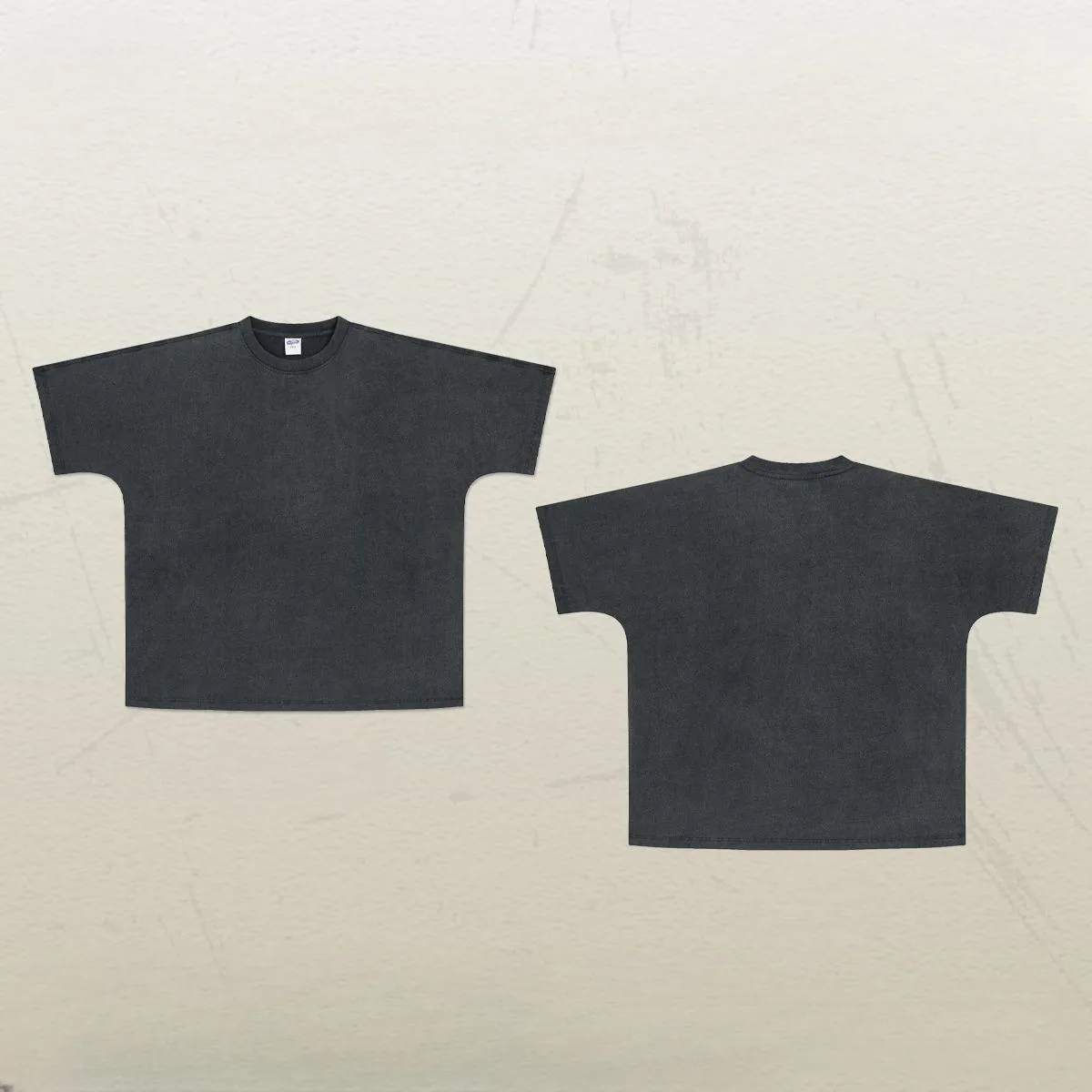 Custom Logo Box Tee Shirt Streetwear Oversize Blank Cropped Top TShirt Heavyweight Cotton Drop Shoulder Boxy Fit T-Shirt For Men