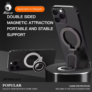 양면 휴대폰 거치대 마그네틱 폰 링 홀더 킥스탠드 마그넷 그립 (MagSafe 아이폰 16 15 14 13 <span class=keywords><strong>12</strong></span> Pro Max 차량용 거치대) - Product Image 3