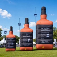 Bouteille de whisky gonflable géante, réplique publicitaire, modèle de boisson personnalisé, réplique 3D de bouteille, bouteille gonflable pour événement promotionnel