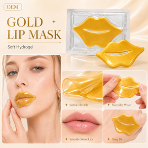 Masque Lèvres Or 24K OEM ODM, Patch Hydrogel Bio-Collagène Nourrissant, Blanchissant, Éclaircissant, Formule de Récupération Nocturne - Product Image 1