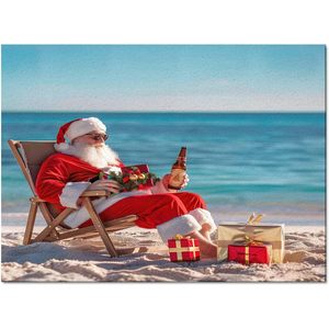 Tapis de Noël côtier Santa tapis nautique antidérapant pour chambre salon décor à la maison cadeau de noël-en Stock - Product Image 2