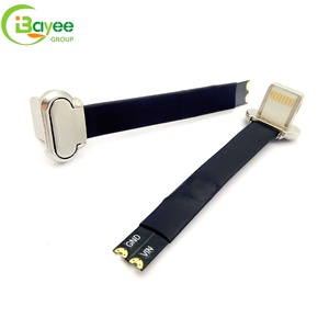 Customizable 90 Degree 2P Lightning Connector with IC Ultra Thin Flexible Flat Ribbon Charging Cable for Scanning Equipment - Product Image 1