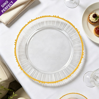 Sous-plat de banquet élégant en plastique, nappe décorative en forme de feuille verte pour mariage et événements