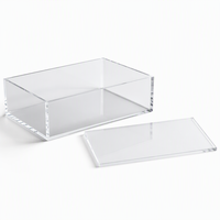 Boîte de rangement pour tuiles de mahjong en acrylique transparent, durable, écologique, de style américain moderne et luxueux, 160 pièces