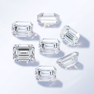 Diamant cultivé en laboratoire HPHT, taille émeraude, DEF VS, taille calibrée, diamant non monté pour la création de bijoux - Product Image 1