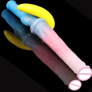 New Sex Toy 2021 Animal Realistic <b>Dildo</b> Double Ended Sex Tool Lesbian Gay Couple Sex Tool Double Head Silicone <b>Dildo</b> Gorgeous - Product Image 3