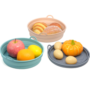 Hot Selling Easy to Clean Food Grade Round air Fryer Liners Reusable Non-stick Air Fryer Silicone Pot Liner <b>Baking</b> Pad - Product Image 6