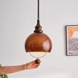 Wabi-sabi Style Vintage Retractable Pendant <b>Light</b> Dining Room Glass Bar Counter <b>Tea</b> Room Retro Design Chandeliers Pendant <b>Lights</b> - Product Image 2