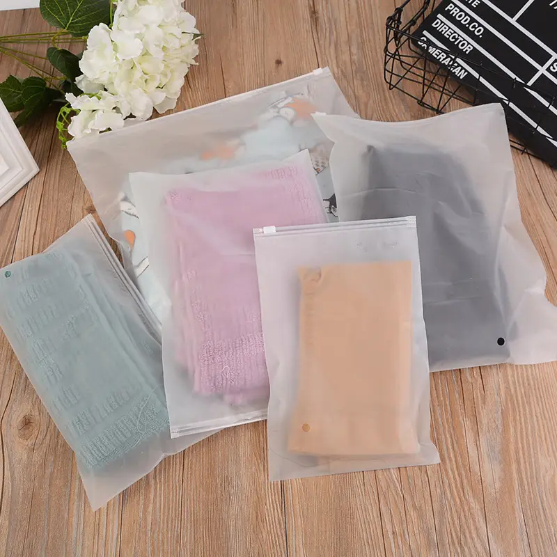Plastic PE Wet Bikini Zipper Bag for Swimwear Packaging Zipper Pouch Underwear Packaging Custom Clear/transparent Customized
