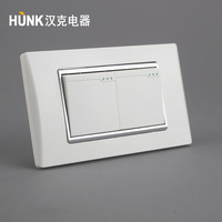 HKAMCO Interrupteur mural électrique simple bipolaire en PC avec panneau NFC en acier inoxydable, conception HNC, 10A 125V US, Garantie 12 ans