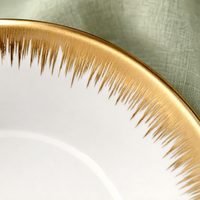 Service de table de luxe 16 pièces en porcelaine fine peinte à la main avec or véritable, idéal pour cadeau de mariage, 5 styles haut de gamme