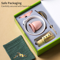 Lot de 4/5 pièces d'ensembles Matcha en gros, comprenant un fouet à Matcha et un bol Chawan en céramique personnalisé avec bec verseur, coloré