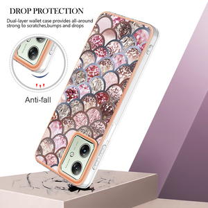 2023 nuevos patrones de tendencia marco chapado mármol bastante suave TPU gradiente para <span class=keywords><strong>MOTO</strong></span> G84 G54 G14 funda de teléfono - Product Image 2