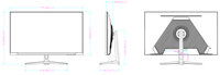 Écran tactile capacitif PCAP HD 1080P DP TC32-PC, moniteur LED 32 pouces avec support relevable et rotatif