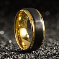 Bagues de mariage tendance en or/argent/noir/bleu, 8 mm, bords à facettes, en tungstène, pour homme, femme, couple, ensemble de bagues de promesse